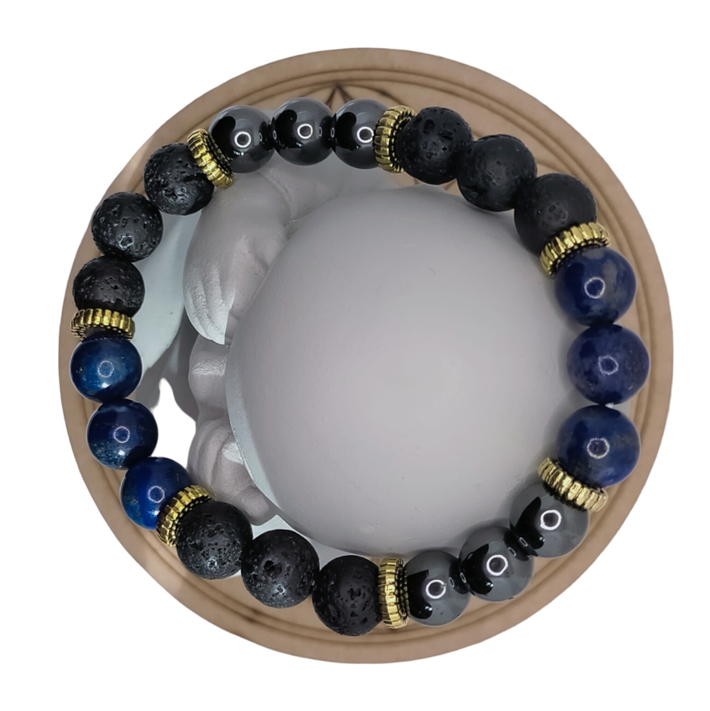 Lapis lazuli &amp; Pierre de Lave &amp; Hématite