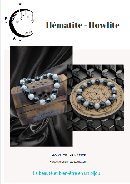 Howlite &amp; Hématite