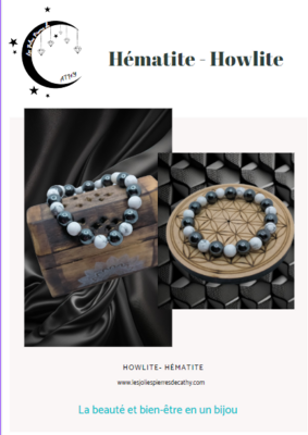 Howlite &amp; Hématite