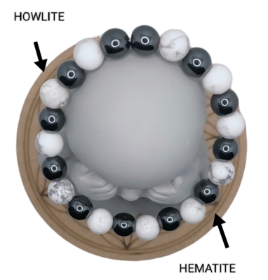 Howlite &amp; Hématite