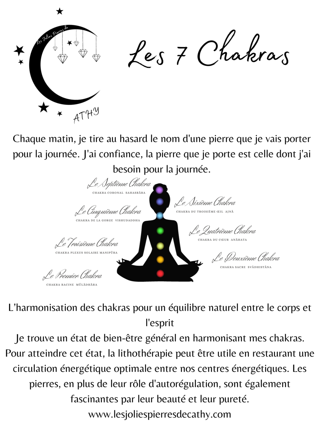 Ensemble 7 chakras..... 1 chaîne et ses 7 pendentifs en pierres naturelles