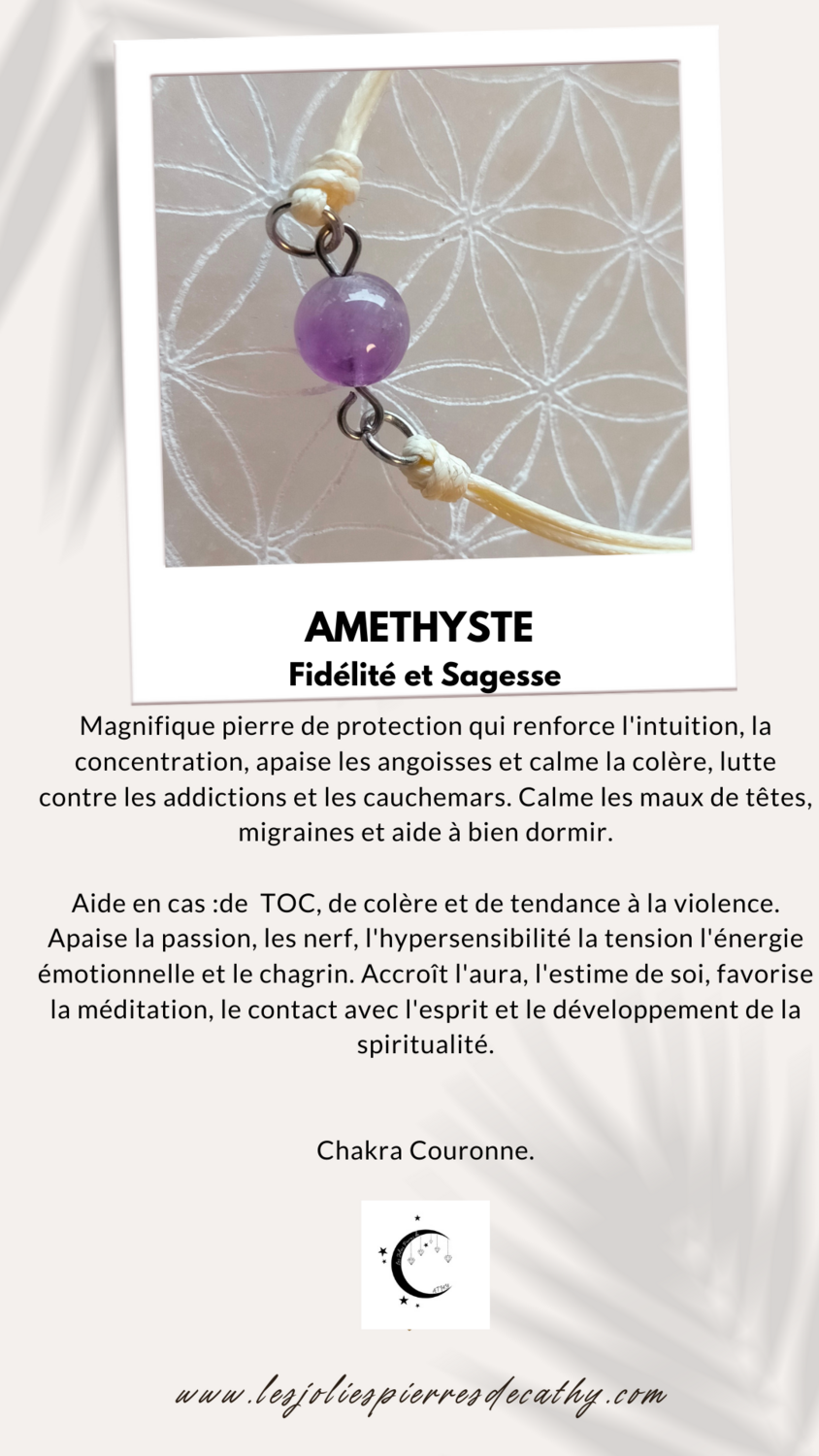 Bracelet en cordon une perle au choix