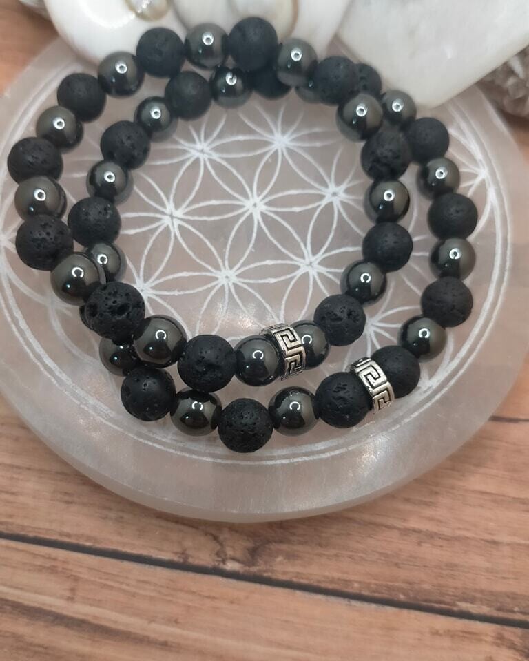 Hématite &amp; Pierre de Lave