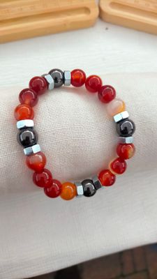 Hématite & Cornaline