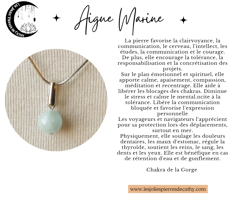 Collier avec pendentif en pierre naturelle