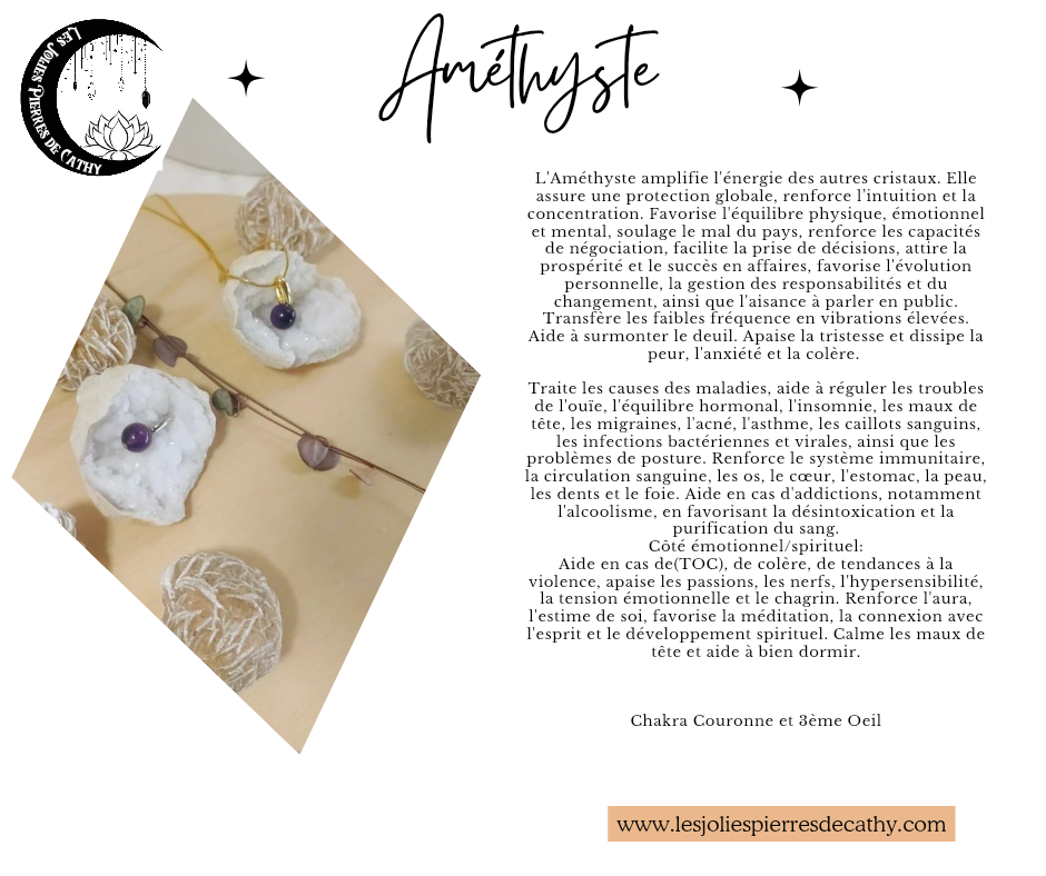 Collier avec pendentif en pierre naturelle