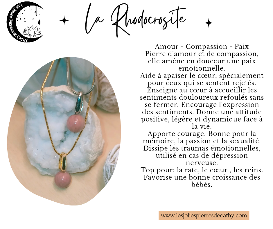 Collier avec pendentif en pierre naturelle