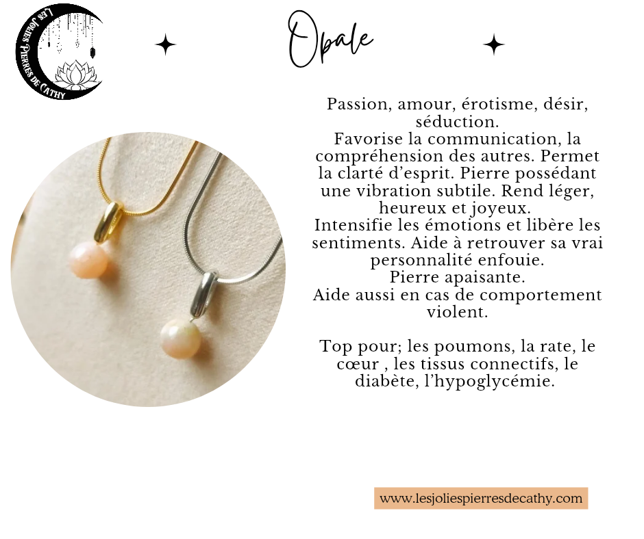 Collier avec pendentif en pierre naturelle
