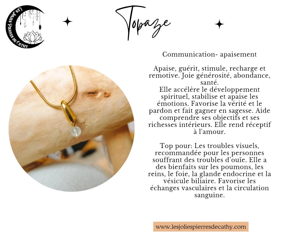 Collier avec pendentif en pierre naturelle