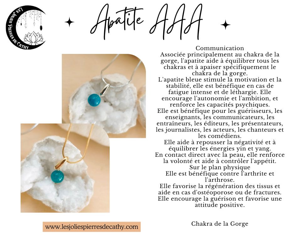Collier avec pendentif en pierre naturelle