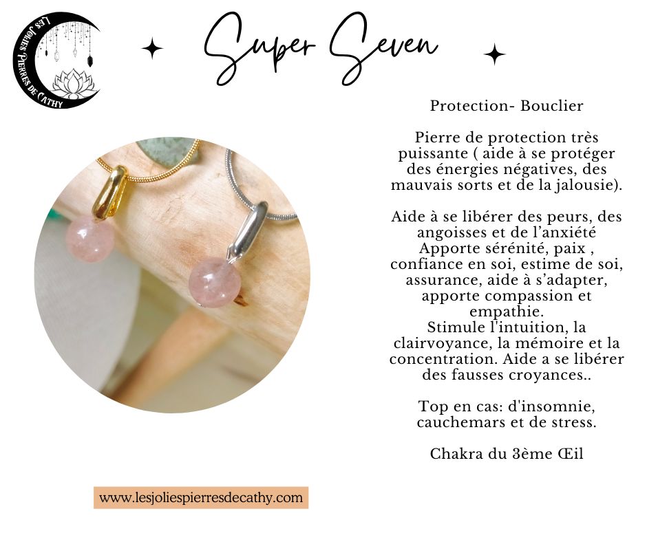 Collier avec pendentif en pierre naturelle
