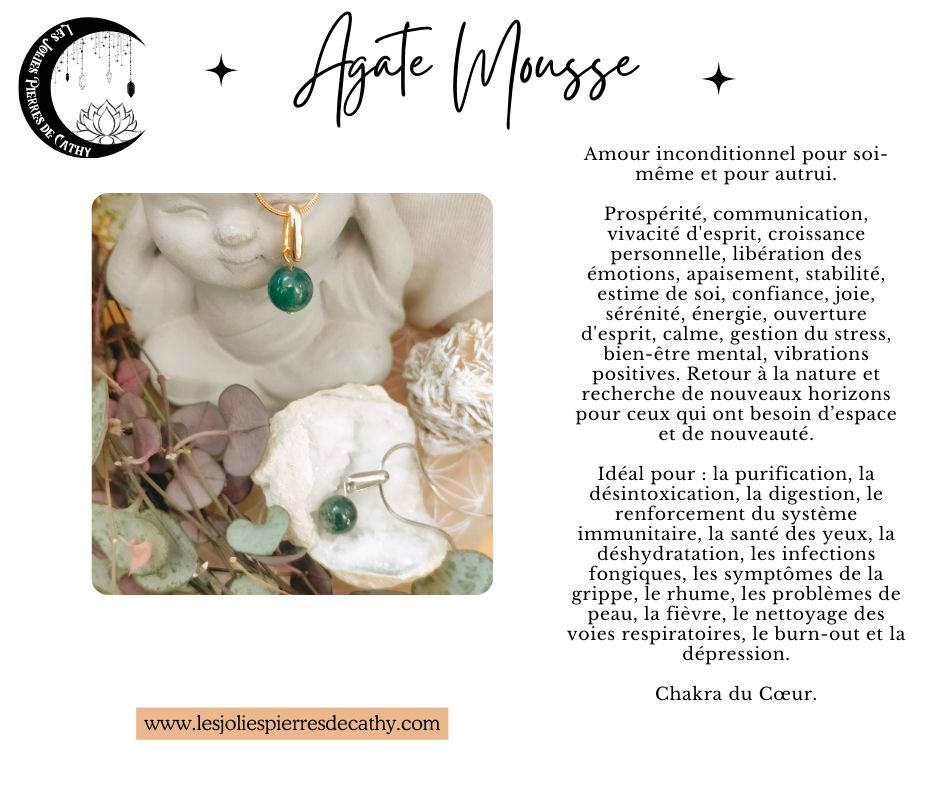 Collier avec pendentif en pierre naturelle