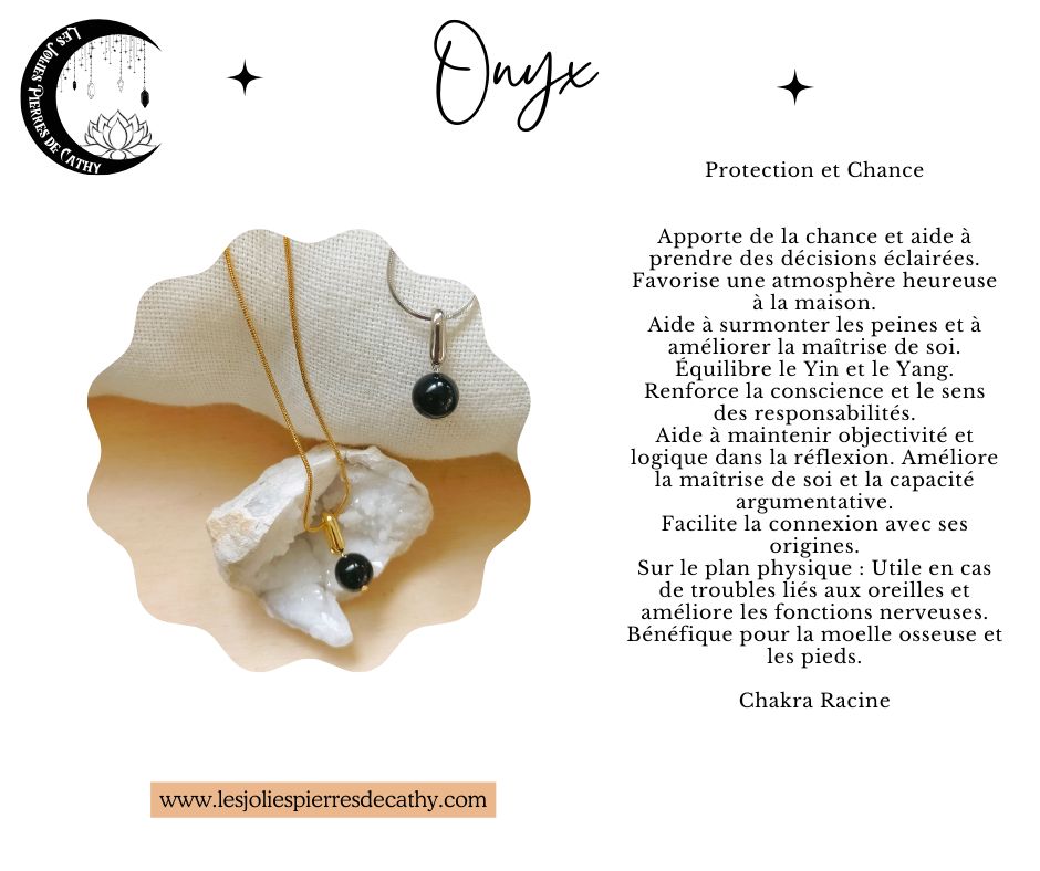 Collier avec pendentif en pierre naturelle