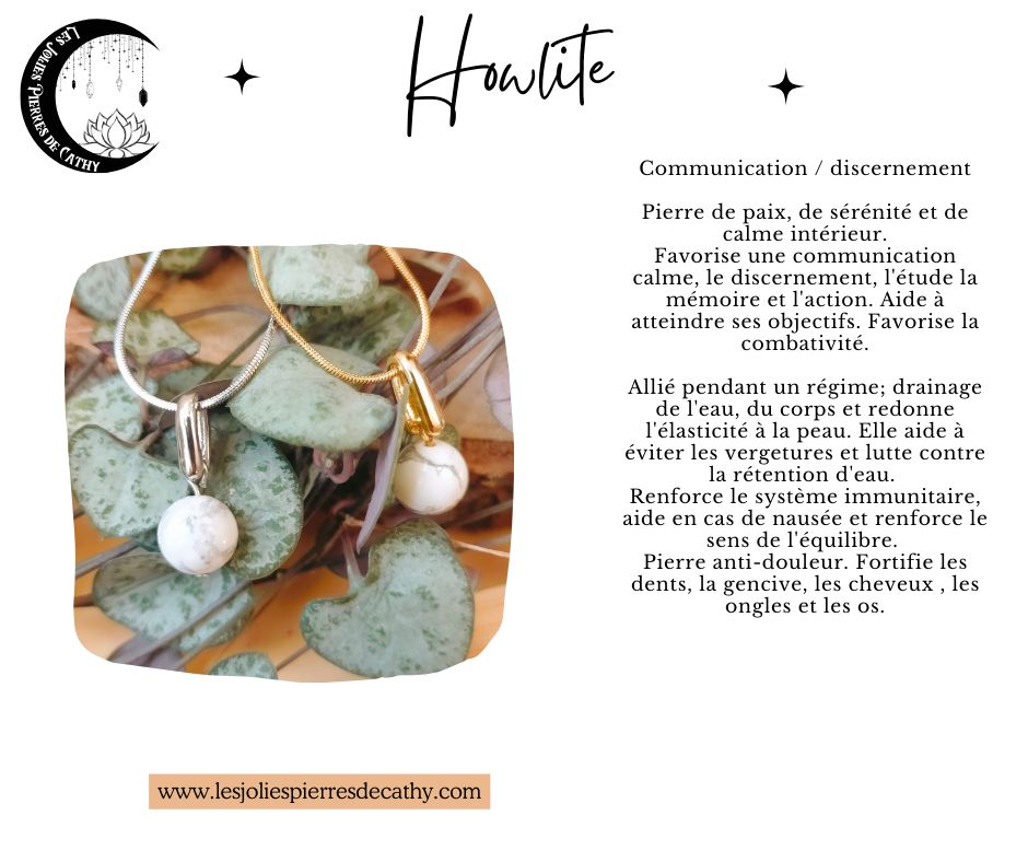 Collier avec pendentif en pierre naturelle