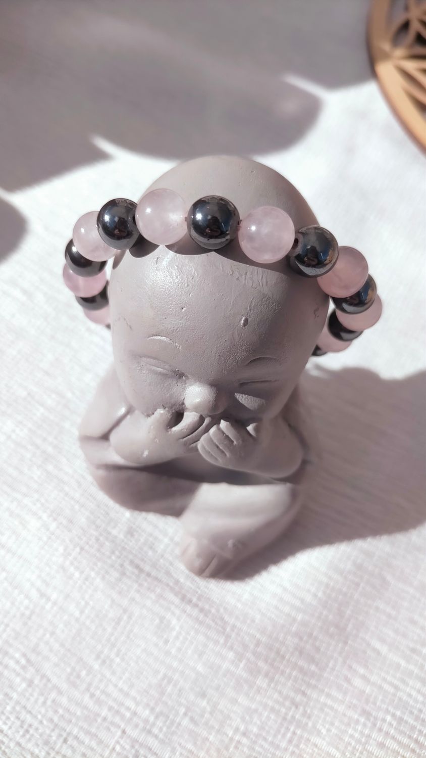 Hematite &amp; Quartz rose
