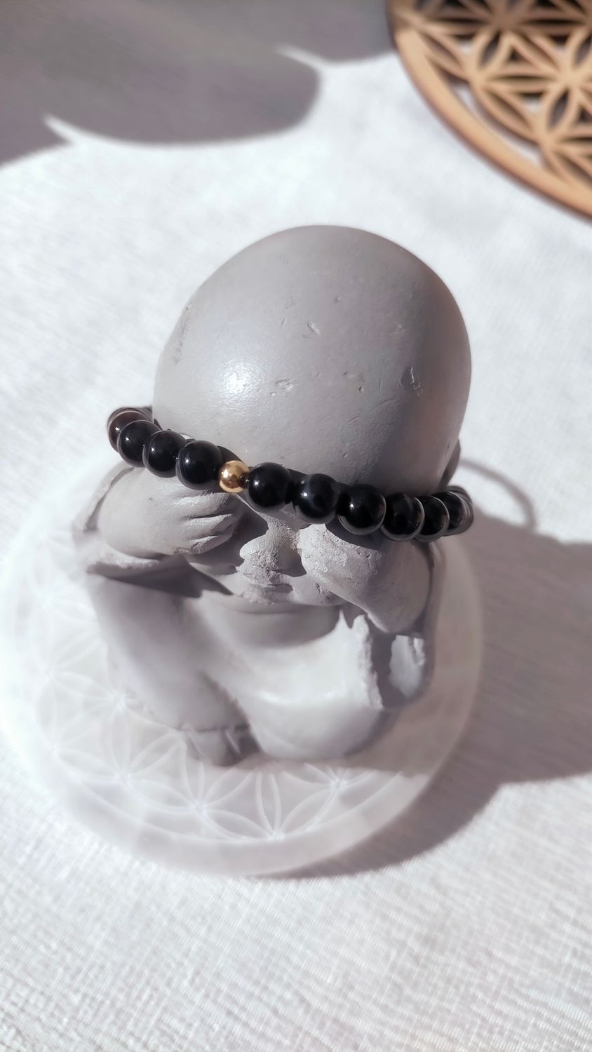 Agate Noire rayée
