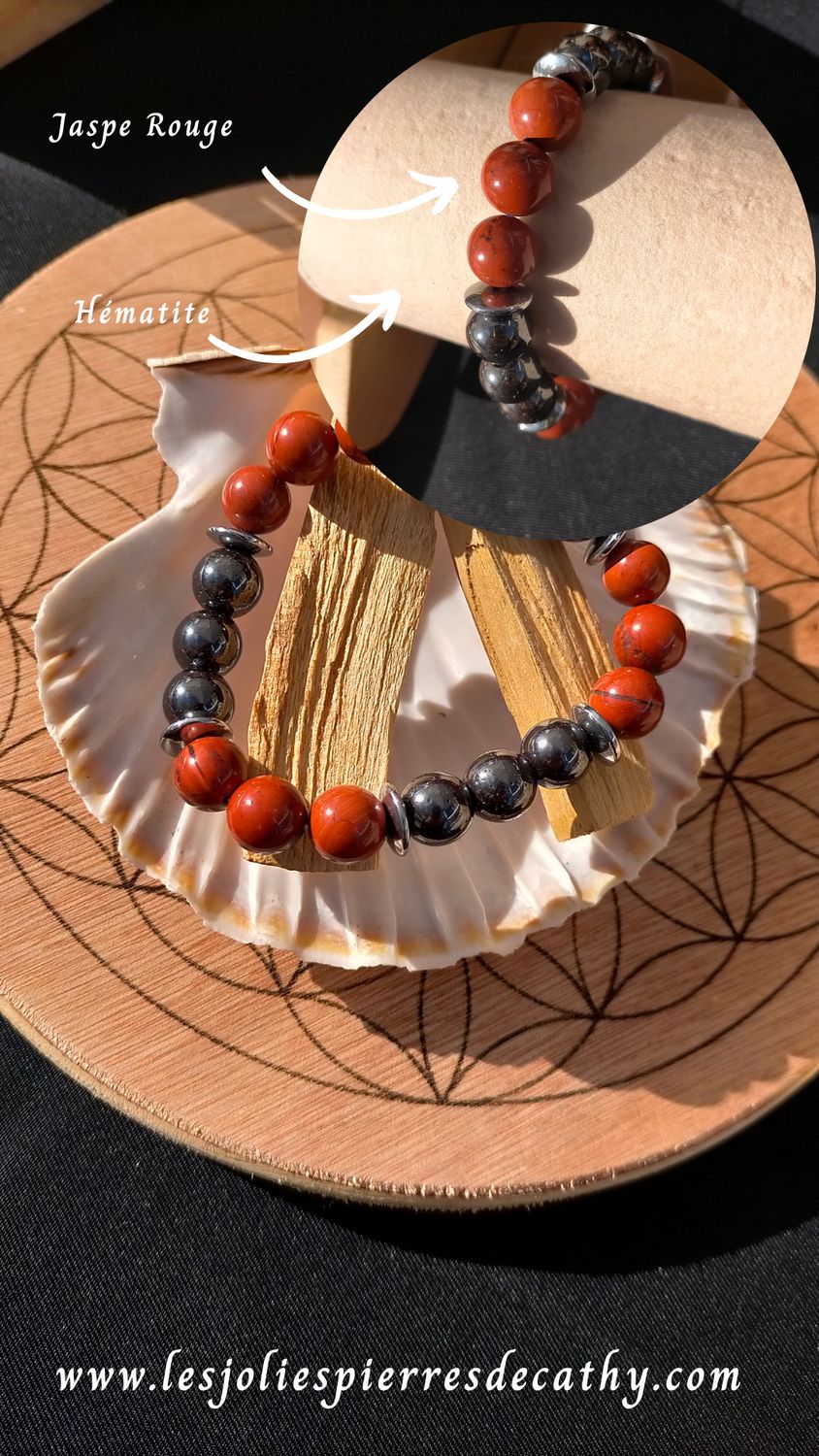 Jaspe rouge et Hématite