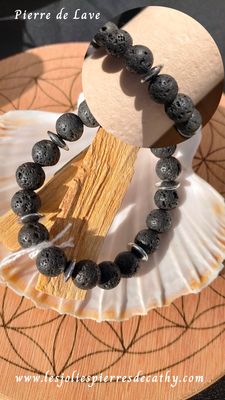 Pierre de Lave et Hématite