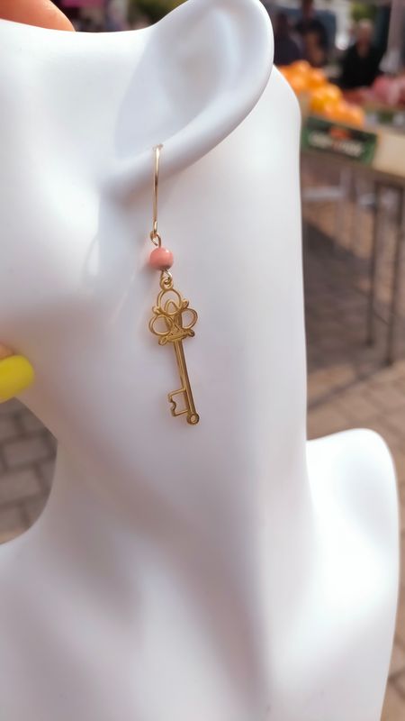 Boucle d'oreille Clef