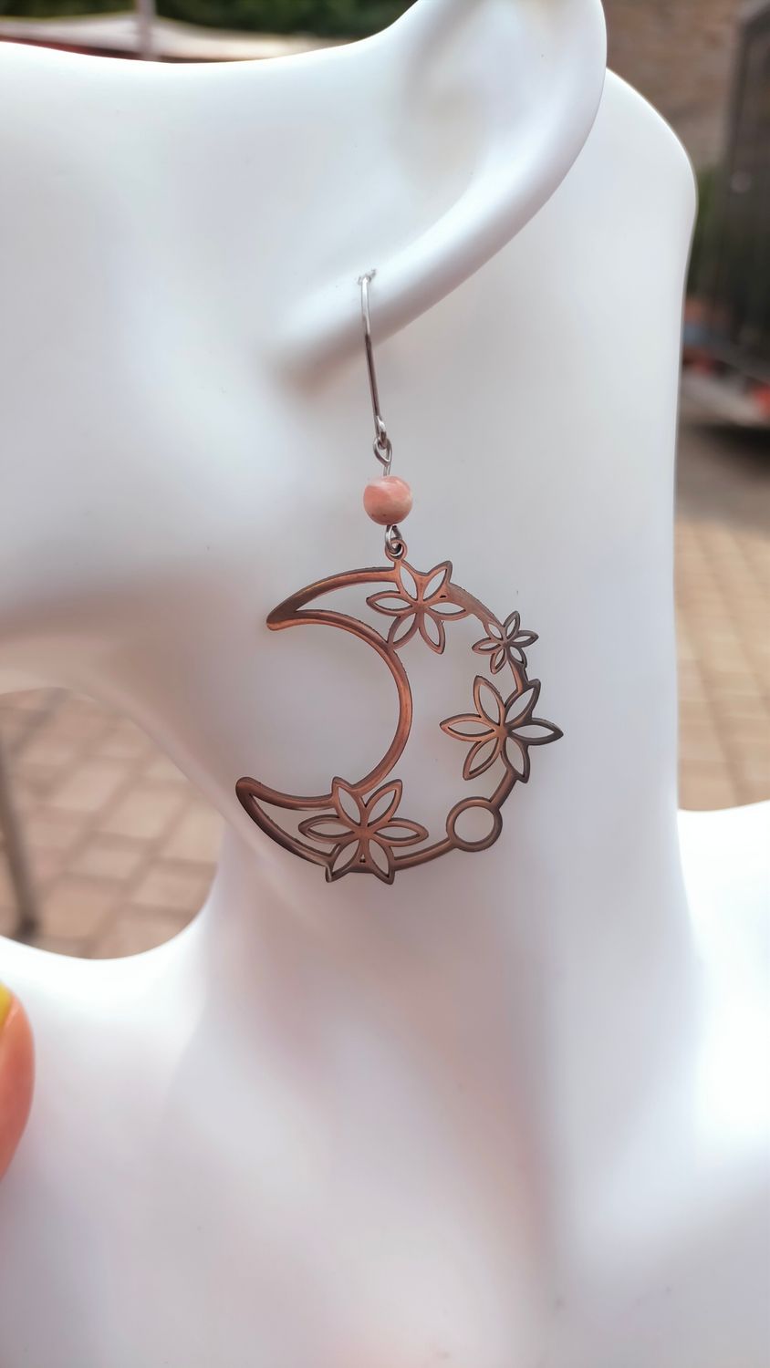 Boucles d&#39;oreilles Fleur de Lune 