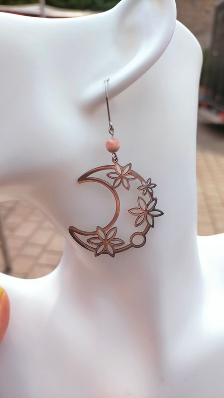 Boucles d&#39;oreilles Fleur de Lune 
