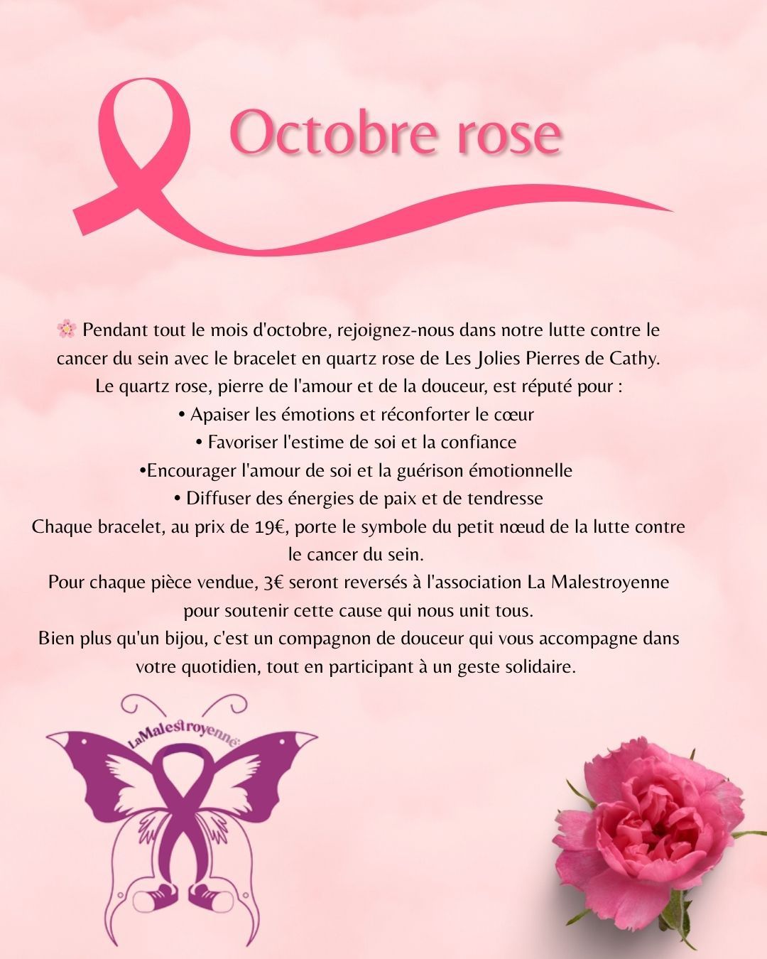 Bracelet Octobre Rose