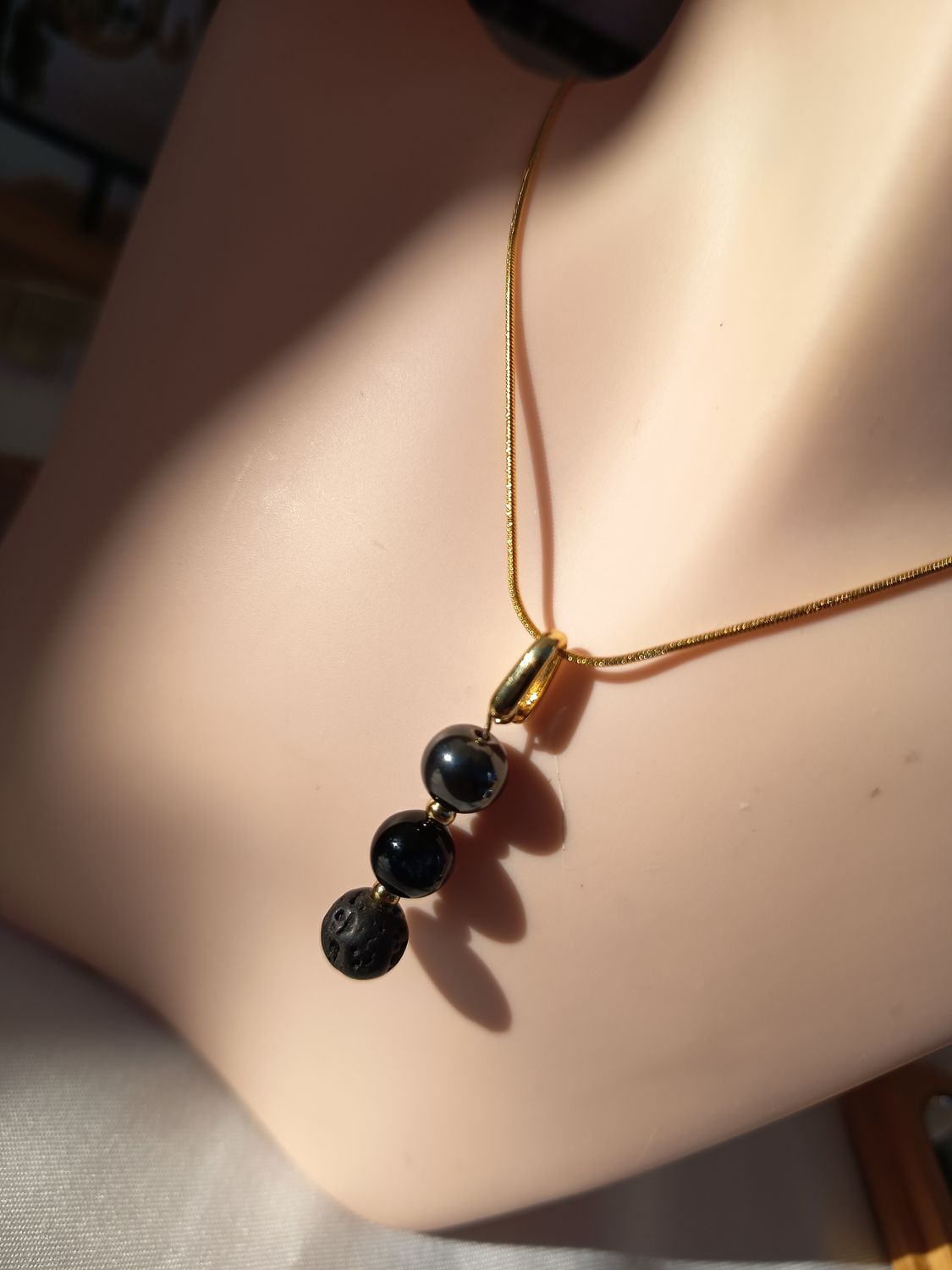 ❤️ Collier Chakra Racine – Acier Inoxydable &amp; Pierres Naturelles