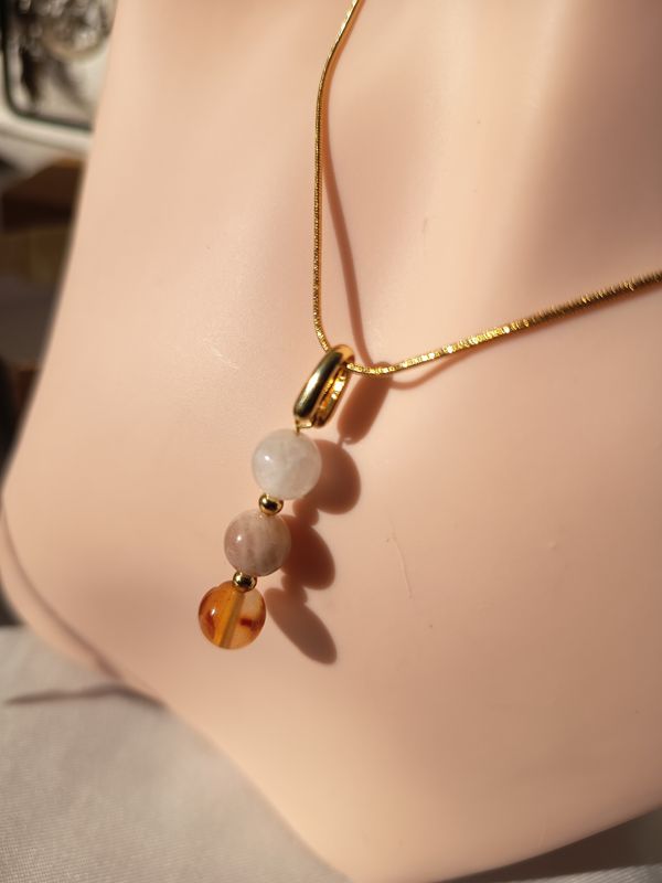 🧡Collier Chakra Sacré – Acier Inoxydable & Pierres Naturelles
