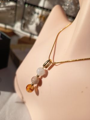 🧡Collier Chakra Sacré – Acier Inoxydable & Pierres Naturelles 🧡Collier Chakra Sacré – Acier Inoxydable & Pierres Naturelles