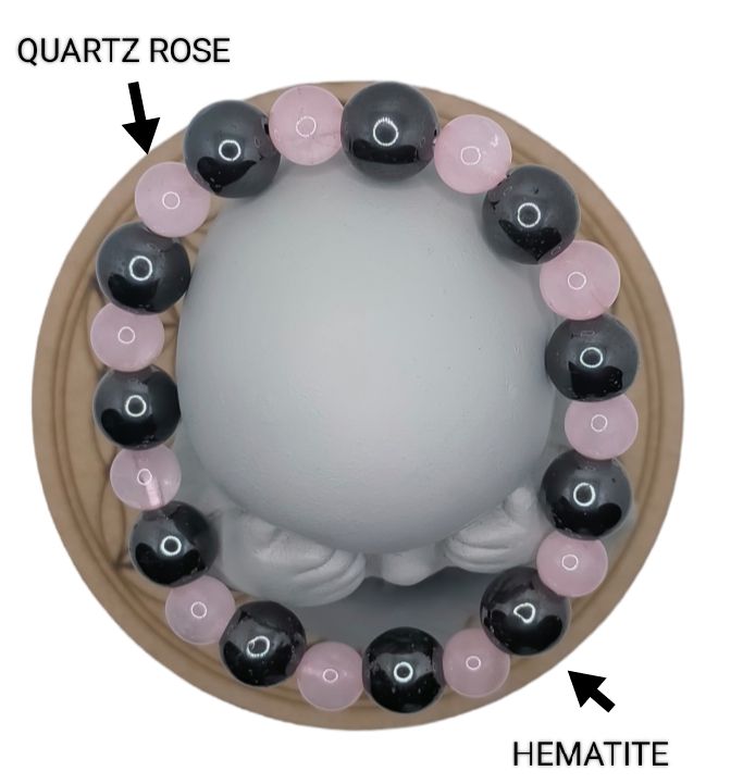 Hematite &amp; Quartz rose