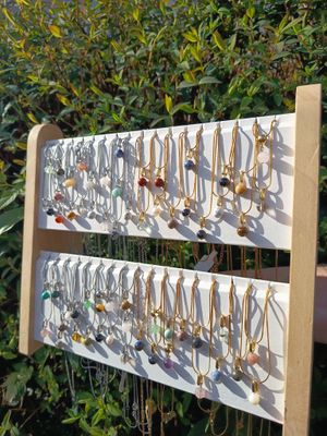 Collier avec pendentif en pierre naturelle