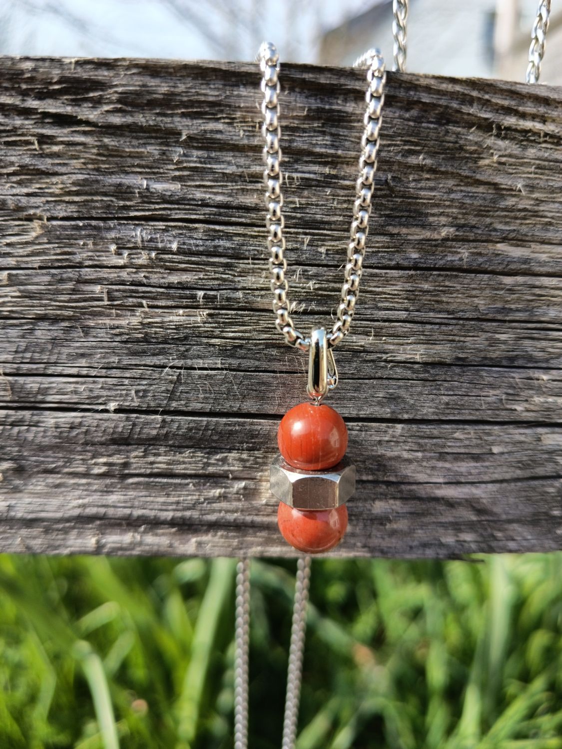 Collier Ancrage Sacré – Jaspe Rouge ❤️