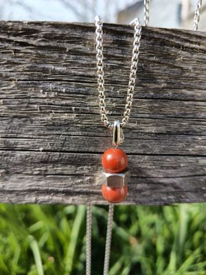 Collier Ancrage Sacré – Jaspe Rouge ❤️