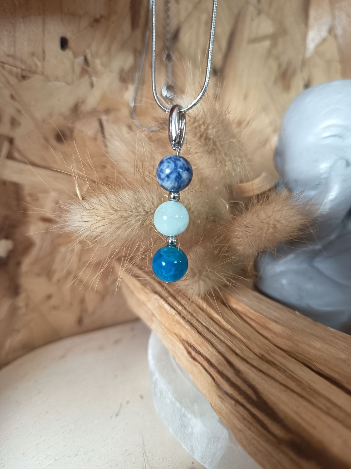 🩵 Collier Chakra de la Gorge 