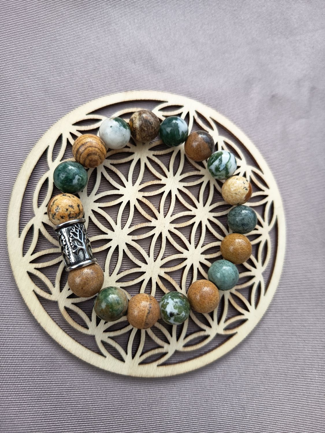 Jaspe paysage &amp; Agate Arbre 