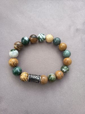Jaspe paysage &amp; Agate Arbre 