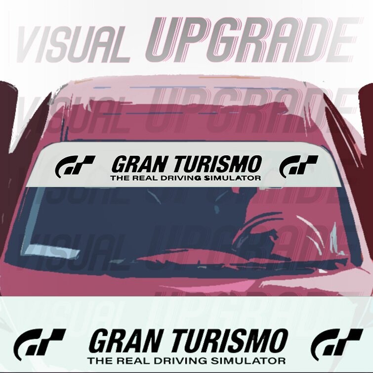 Bandeau de pare brise | Gran Turismo, Couleur de fond*: Blanc