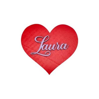 Valentinstagsgeschenk Personalisiertes Herz Namensschild