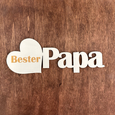 Schriftzug Bester Papa aus Holz