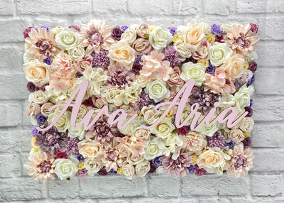 Blumenbild Hochzeit Dekoration, Blumenwand mit künstlichen Blumen