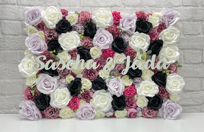 Blumenbild Hochzeit Dekoration, Blumenwand mit künstlichen Blumen, Floral Board Babyshower