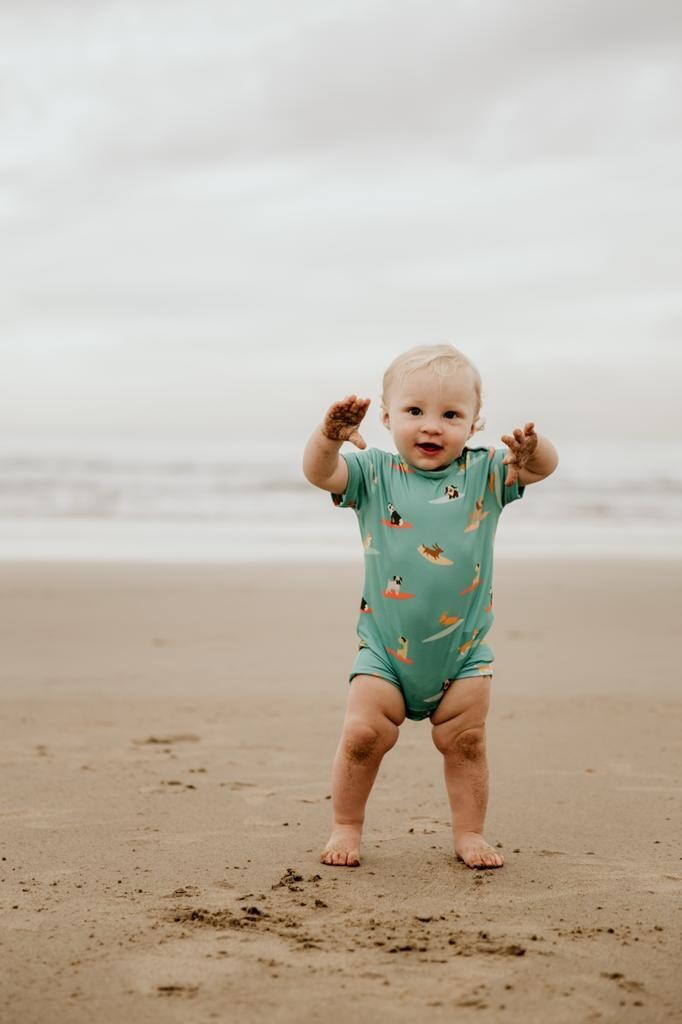 surfer doggie romper