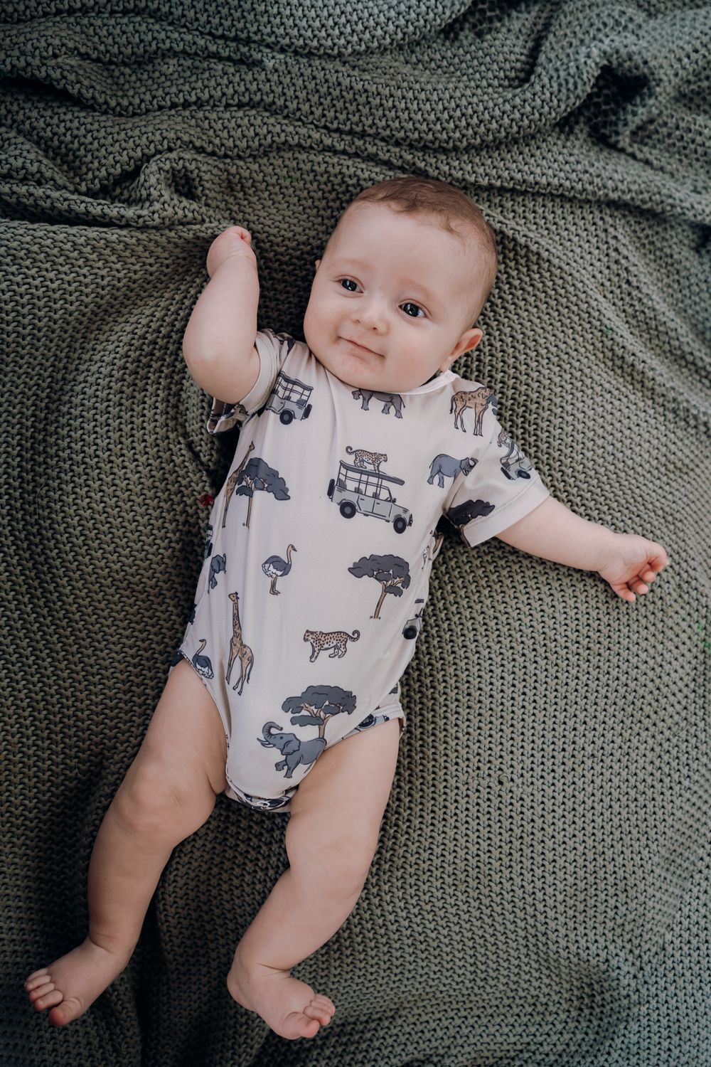 safari short sleeve bodysuit