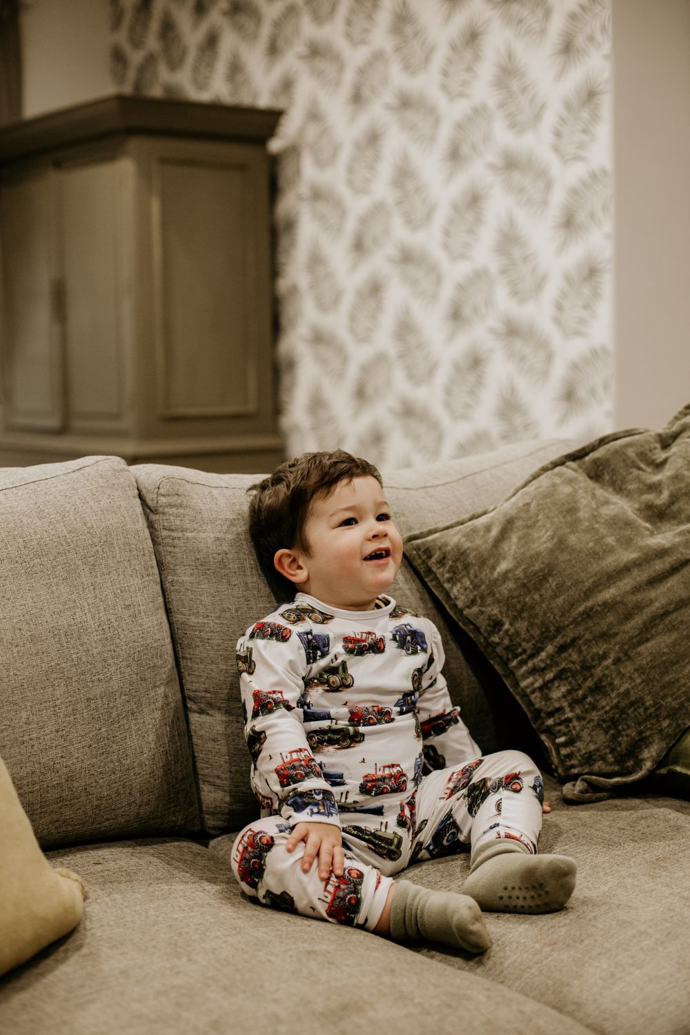 tractor winter PJ sets