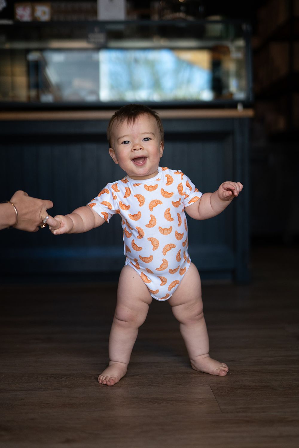 croissant short sleeve bodysuit