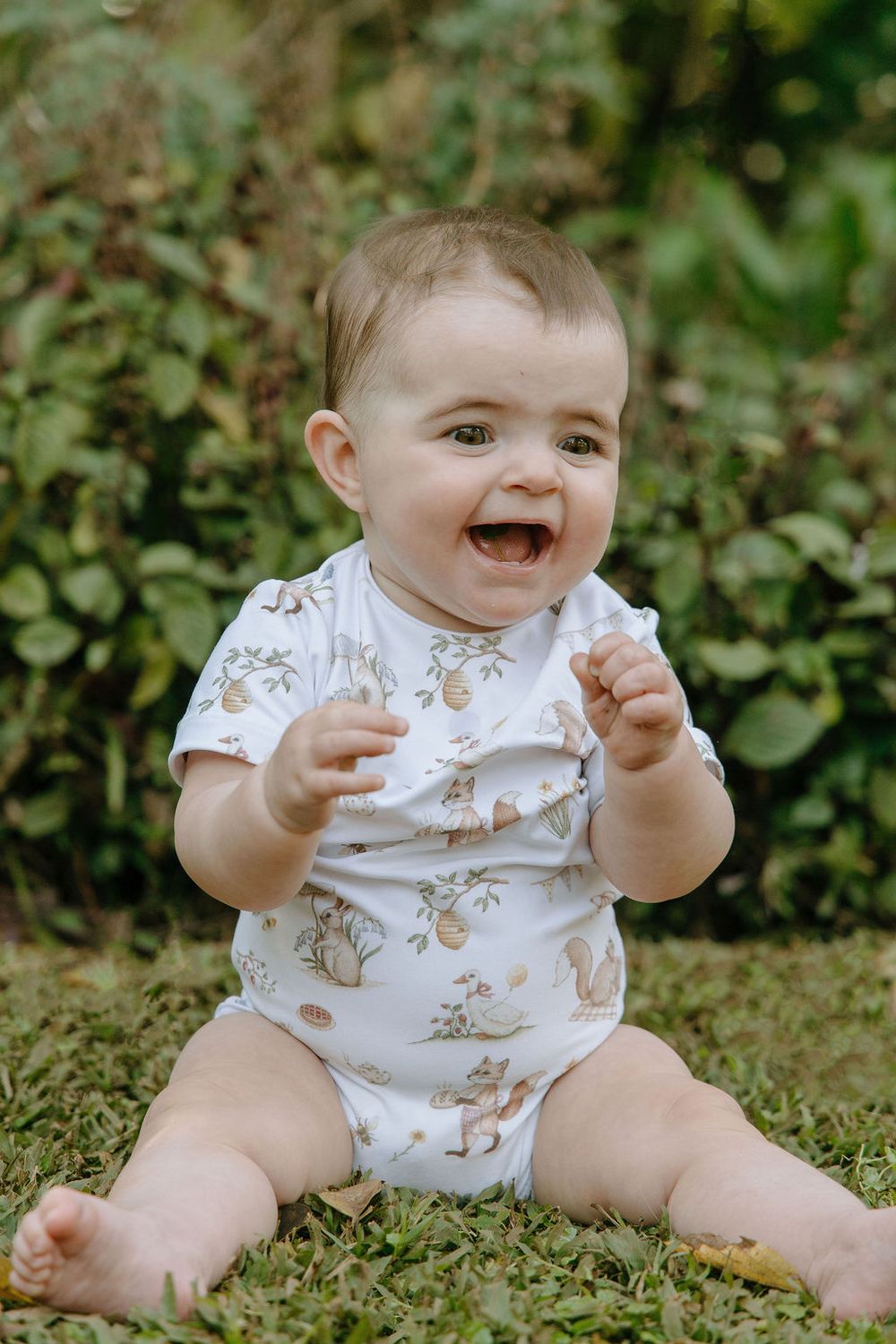 woodlands picnic short sleeve bodysuit