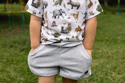 3 pack boys shorts with pockets (grey, green + black)