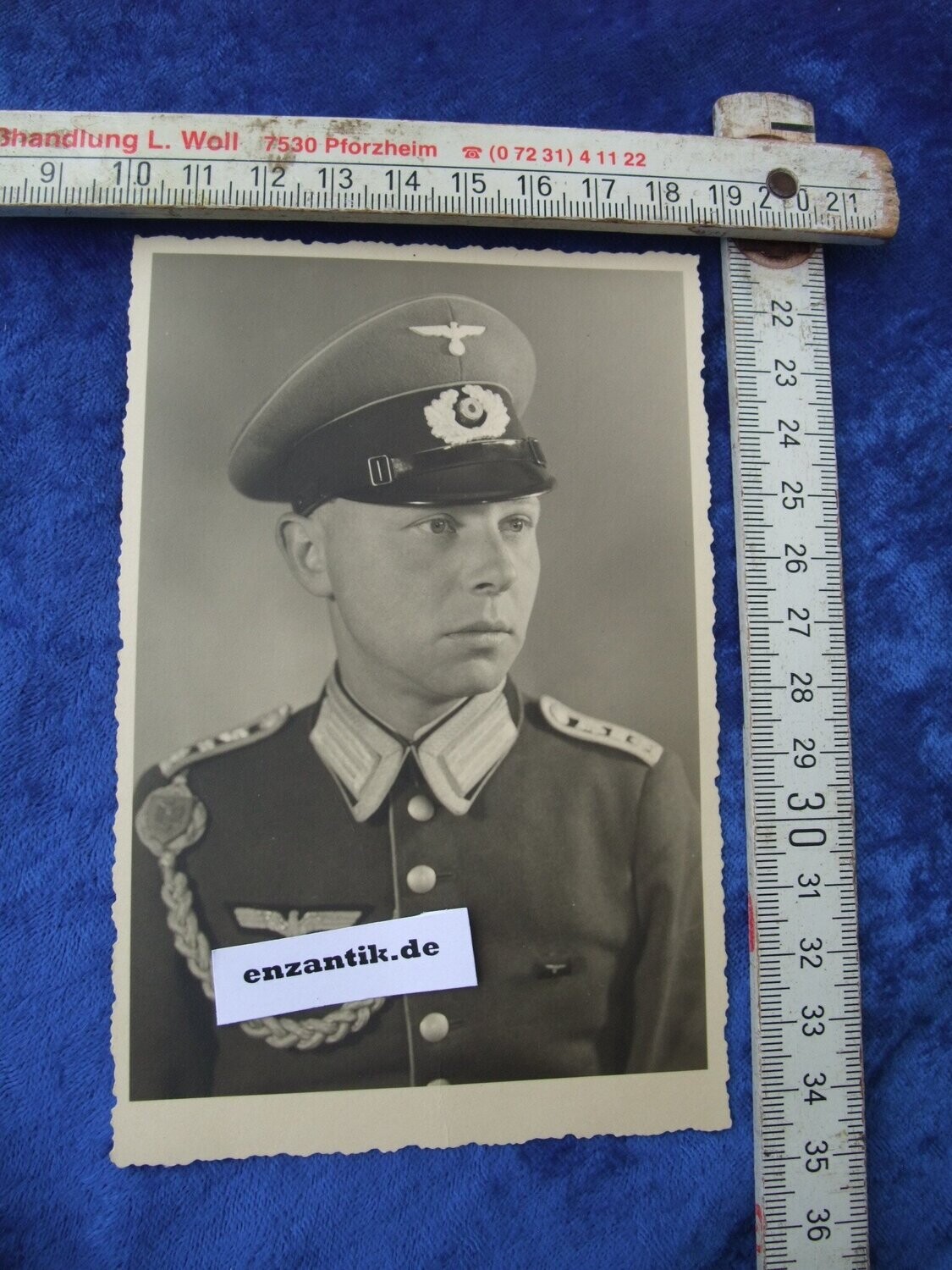 O22, Portraitfoto Wehrmacht mit Schützenschnur