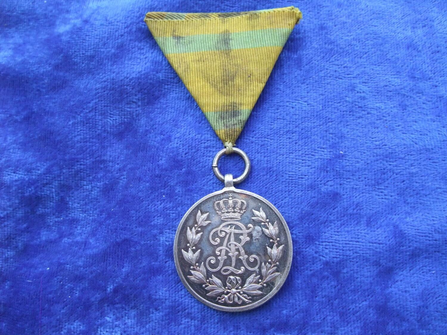 Sachsen: Friedrich August Medaille in Silber, am Dreiecksband.