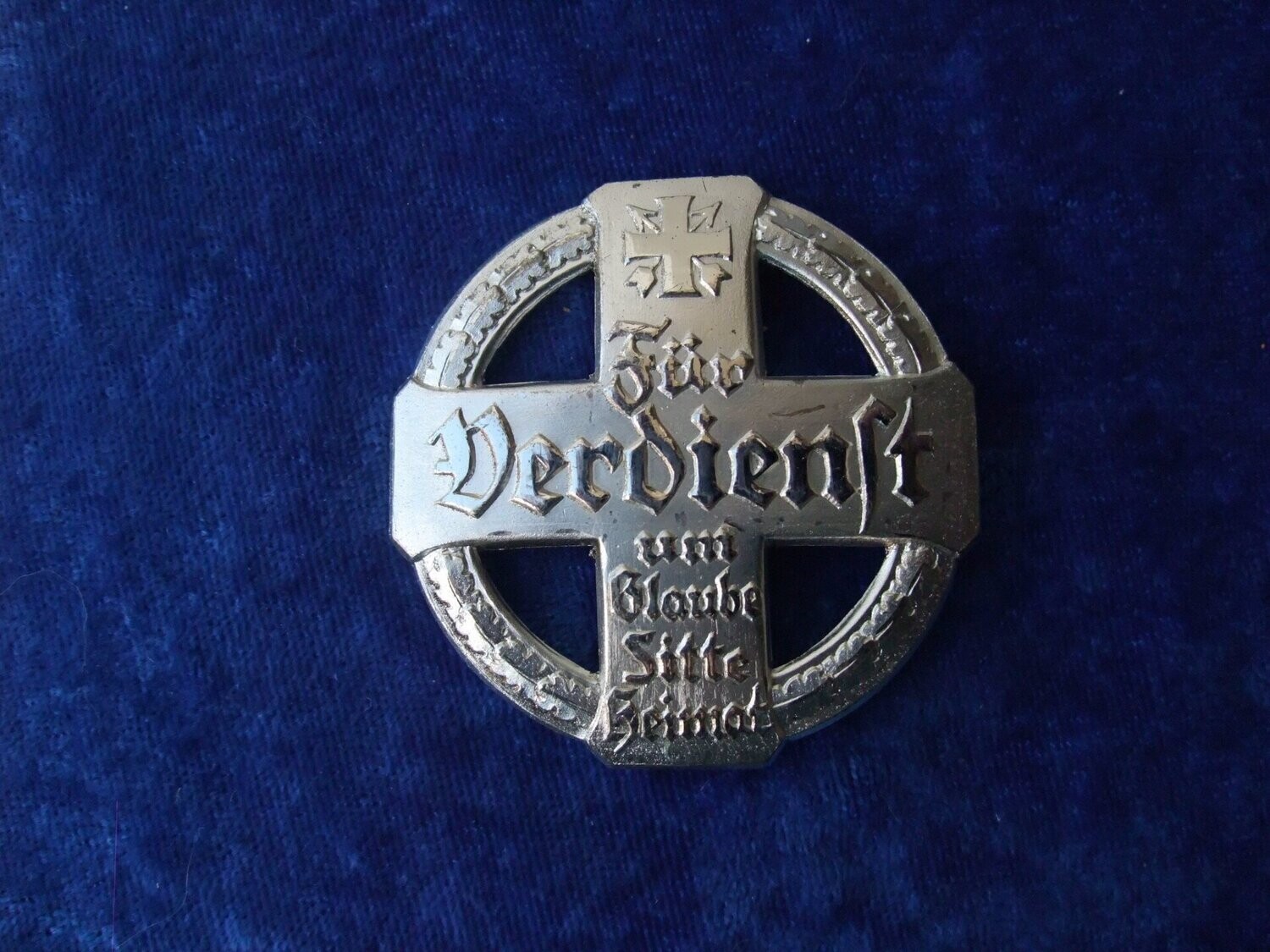 Silbernes Verdienstkreuz Bund der Historischen Deutschen Schützenbruderschaften e.V., "Für Verdienst um Glaube, Sitte,  Heimat,  835 SILBER punziert. Selten.